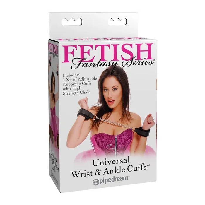 Fetish Fantasy Series Adjustable Universal Wrist & Ankle Cuffs Black