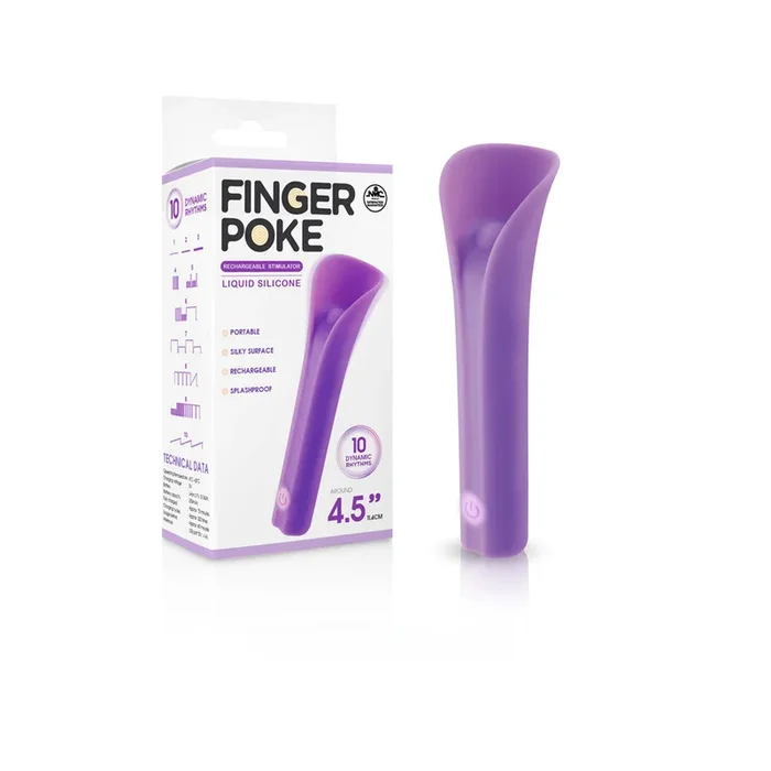Finger Poke – Purple – Purple 11.4 cm USB Rechargeable Bullet