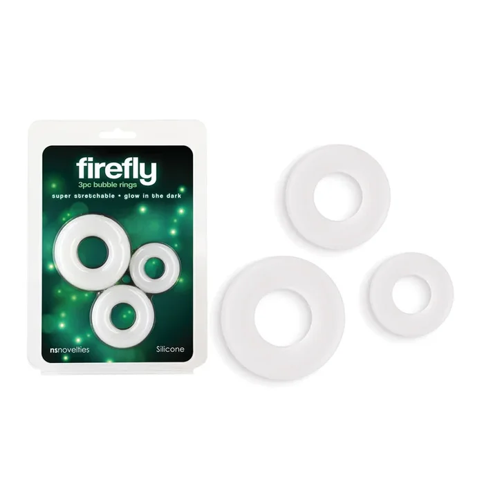 Firefly – 3pc Bubble Rings – – Glow in Dark Cock Rings – Set of 3 Sizes