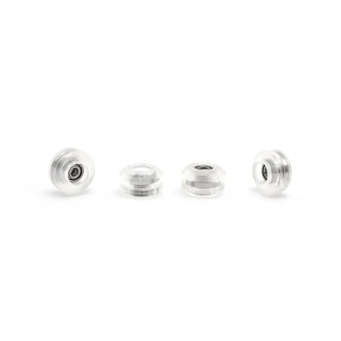 FlatFace Fingerboard G10 Dual Bearing Wheels – 72D Ultra – Clear