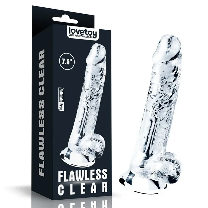 Flawless Clear Bendable Dildo 7.5”