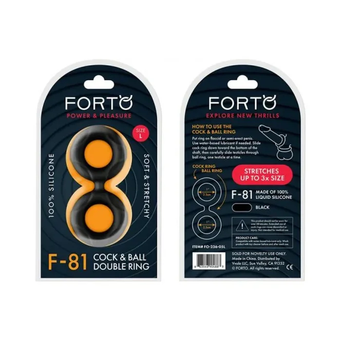 Forto F-81: Double Ring Liquid Silicone 51mm Black