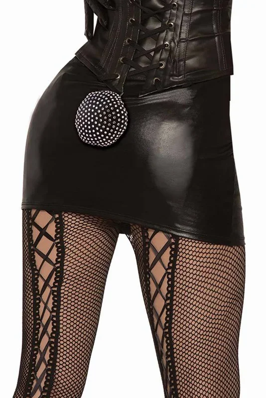 Forum Novelties – Midnight Menagerie Sequined Bunny Tail – Black/Silver