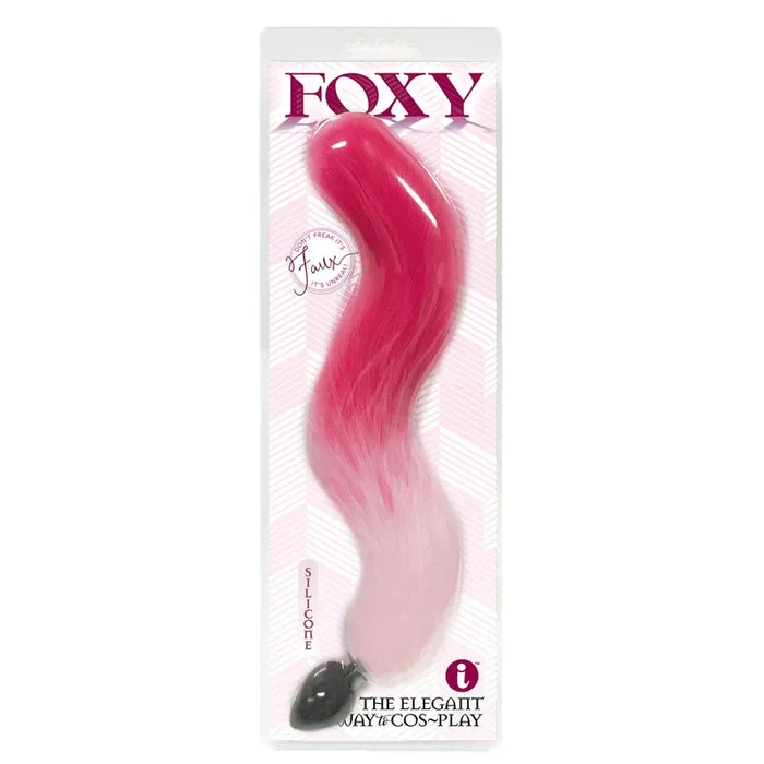 Foxy Fox Tail Silicone Butt Plug – Pink Gradient – 46 cm Tail