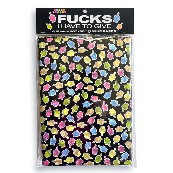 Fucks I Have To Give Tissue Paper Sheets – Novelty Decoration Sheets – 6 Pack