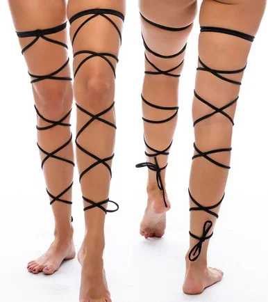 Garter Set w/Spaghetti, Black