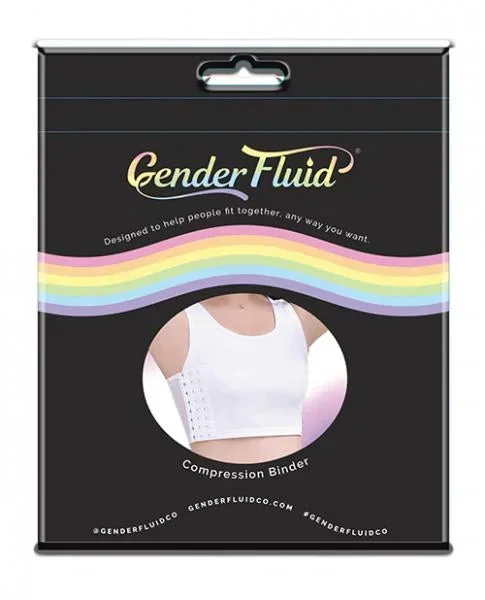 Gender Fluid Chest Compression Binder – M White