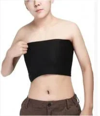 Gender Fluid Strapless Chest Compression Binder – M Black