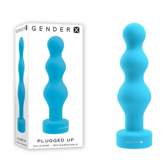 Gender X PLUGGED UP – Blue 13.6 cm USB Rechargeable Butt Plug