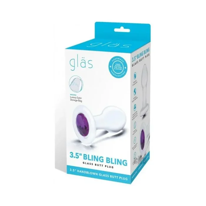 Glas 3.5″ Bling Bling Glass Butt Plug