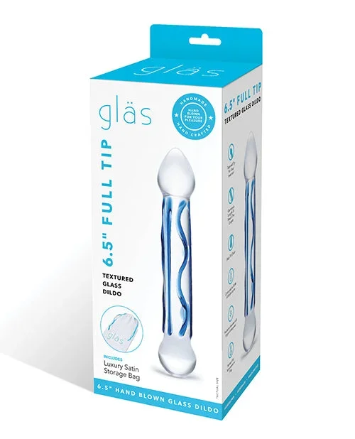 Glas 6.5″ Tip Textured Glass Dildo