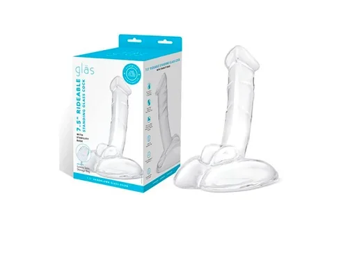Glas 7.5″ Rideable Standing Cock w/Stability Base