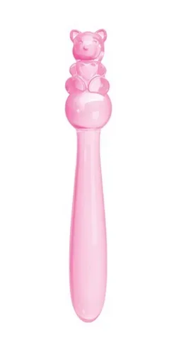 Glass Menagerie Teddy Glass Dildo – Pink