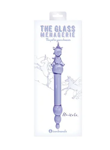 Glass Menagerie Unicorn Glass Dildo – Purple