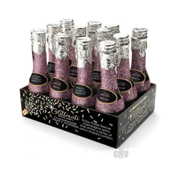Glitterati Champagne Confetti Display Of 12