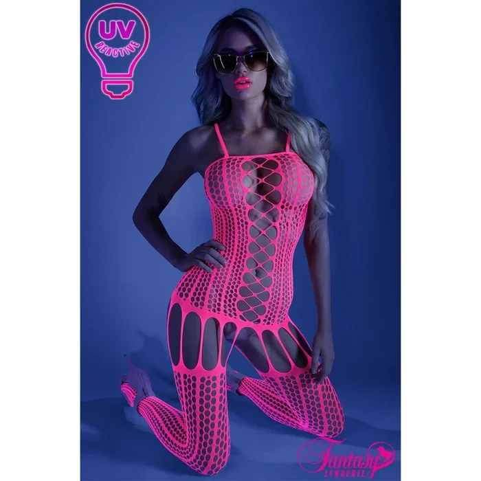 Glow Honeycomb Fishnet Bodystocking by Fantasy Lingerie