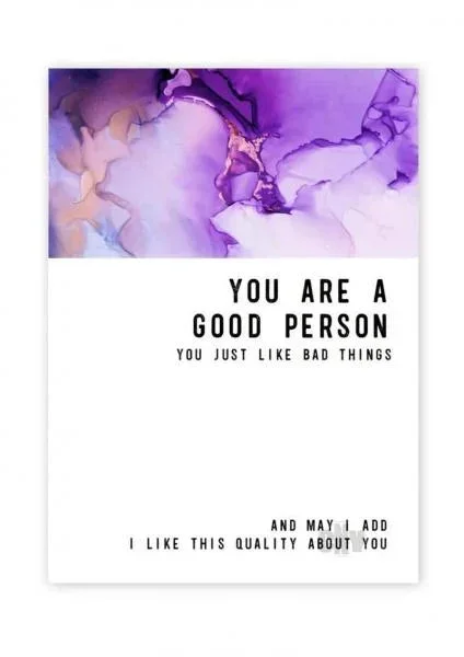 Good Person Bad Things Greeting Card