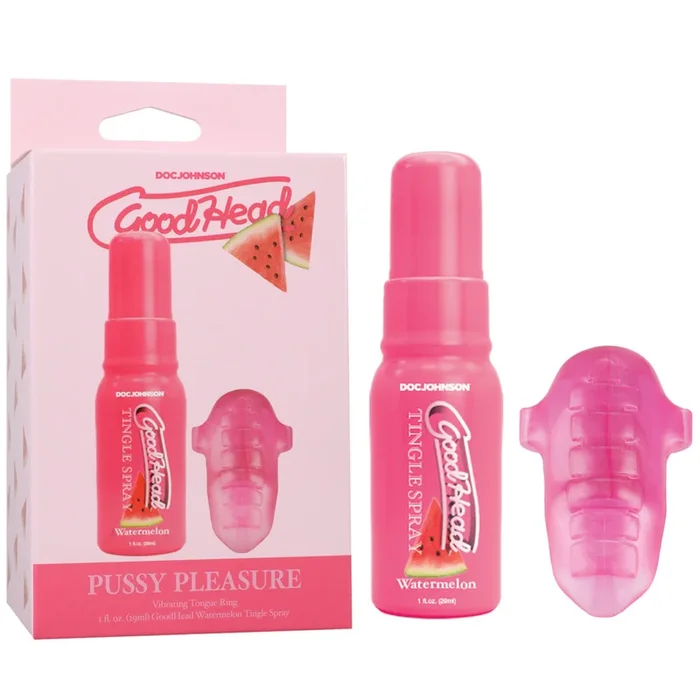 GoodHead Pussy Pleasure Party Kit – Watermelon GoodHead Tingle Spray and Vibrating Tongue Ring