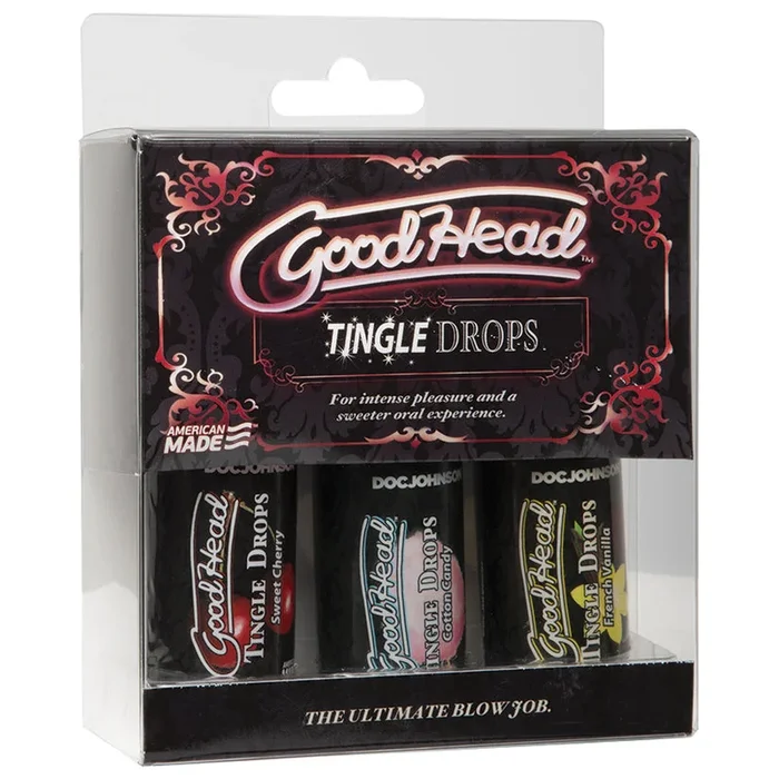 GoodHead Tingle Drops – Sweet Cherry, Cotton Candy, French Vanilla (3 Pack)