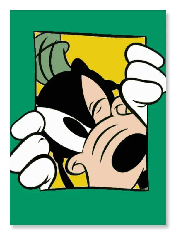 Goofy Peeking Through Hole