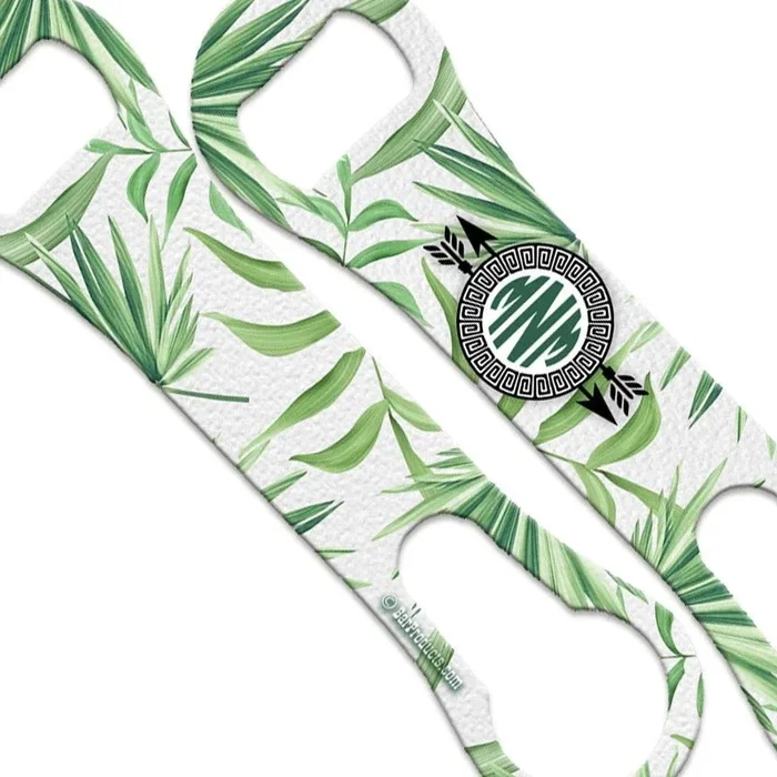 Green Palms – Monogram V-Rod® Bottle Opener