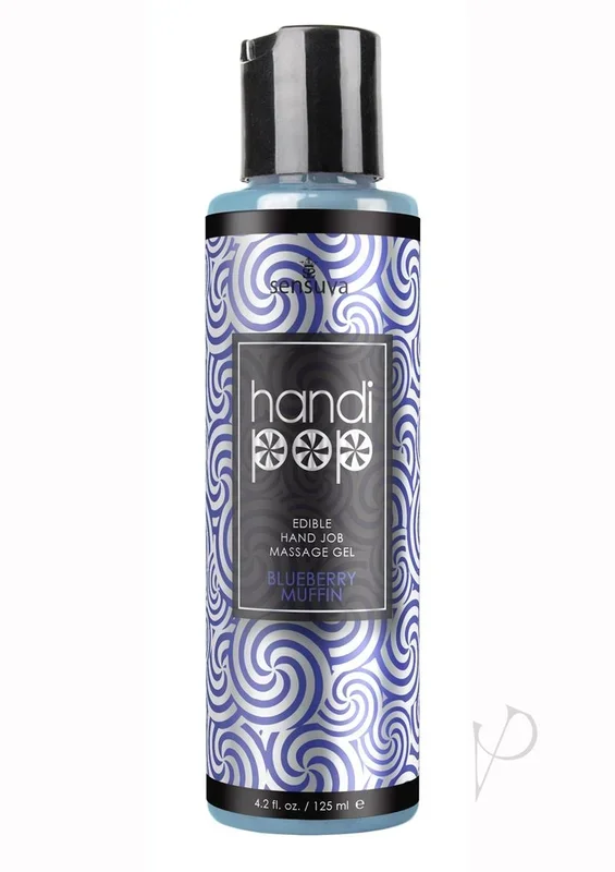 Handipop Massage Gel Blueberry Muf Flavored Lube4.2oz