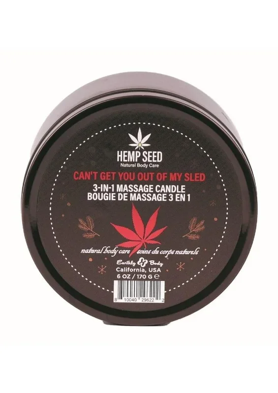 Hemp Seed 3-In-1 Holiday Candle Can’t Get You Out Of My Sled 6oz / 170g