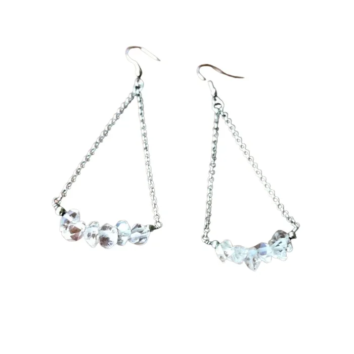 Herkimer Diamonds Chandelier Stainless Earrings