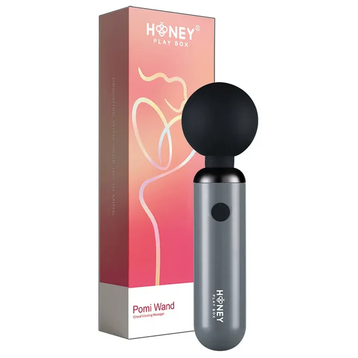 Honey Play Box POMI WAND Powerful Mini Vibrating Wand Massager – Grey