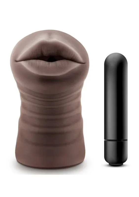 Hot Chocolate Heather Vibrating Masturbator with Bullet – Mouth