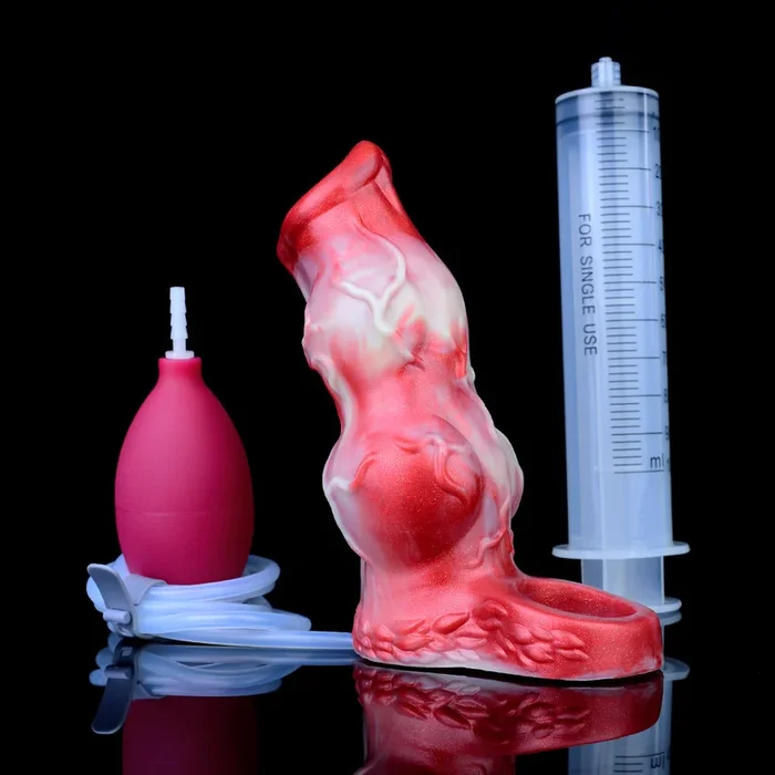 Hyena Squirting Penis Sleeve Sheath – Fantasy Cockring Delay Trainer Extender Male Sex Toy