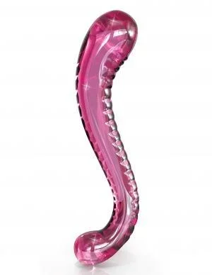 Icicles 69 Hand Blown Glass Curved Dildo