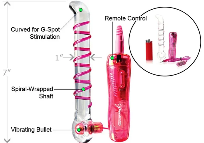 Icicles No 4 Glass Vibrator 7 Inch Clear