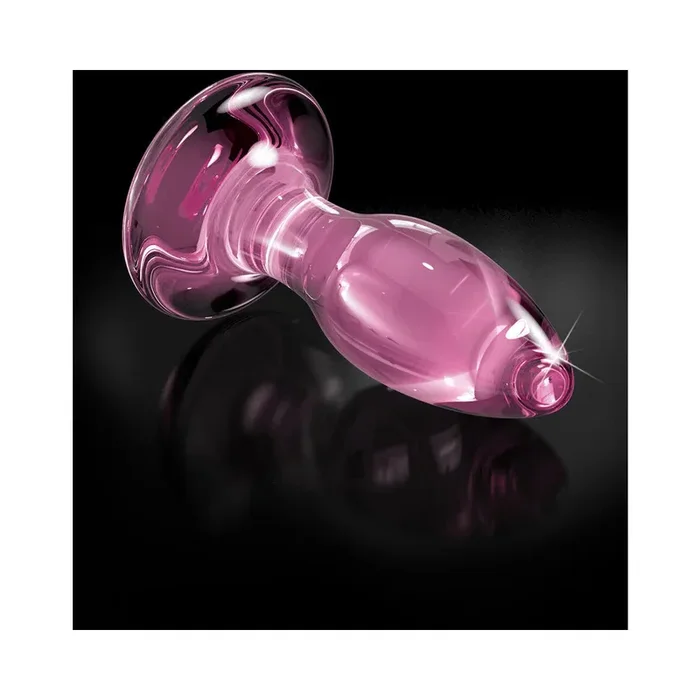 Icicles No. 90 – Glass Suction Cup Anal Plug – Pink