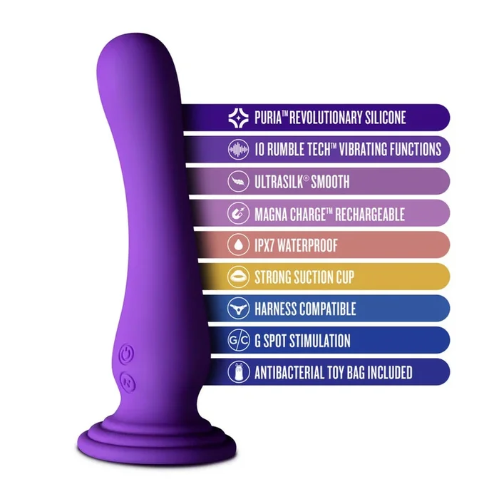 Impressions Ibiza Rechargeable Curved Silicone G-spot Vibrator Plum