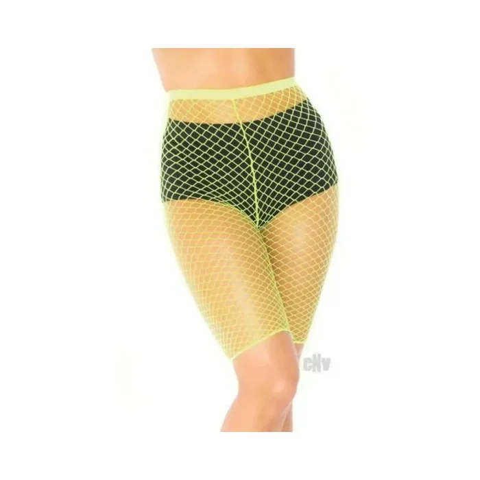 Industrial Net Biker Shorts Os Yellow