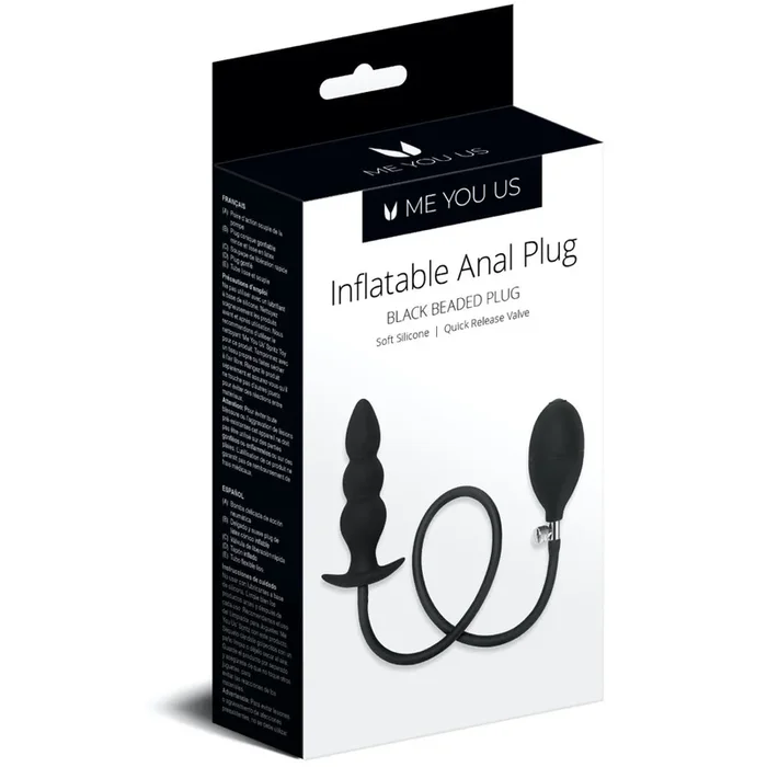 Inflatable Silicone Beaded Anal Plug