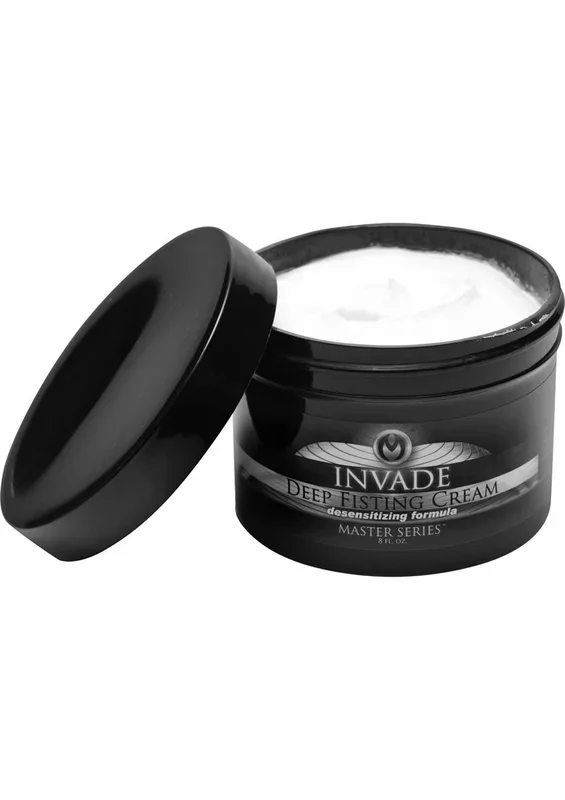 Invade Deep Fisting Anal Sex Lubes Desensitizing Cream 8 Ounce Master Series