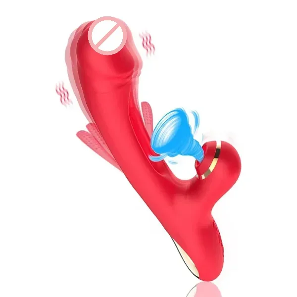 Jack Girl Using Rotating Sexy Red Pink Female Long Lifetime Battery G Spot Extra Large Crystal Rabbit Vibrator