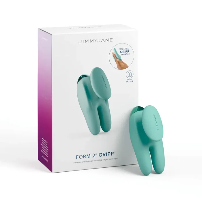 JimmyJane Form 2 Gripp – Teal 9.7cm USB Rechargeable Handheld Stimulator