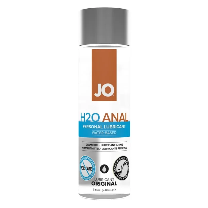 JO H2O Anal Lube – 240 mL – Water Based Anal Lubricant – 240 ml Bottle
