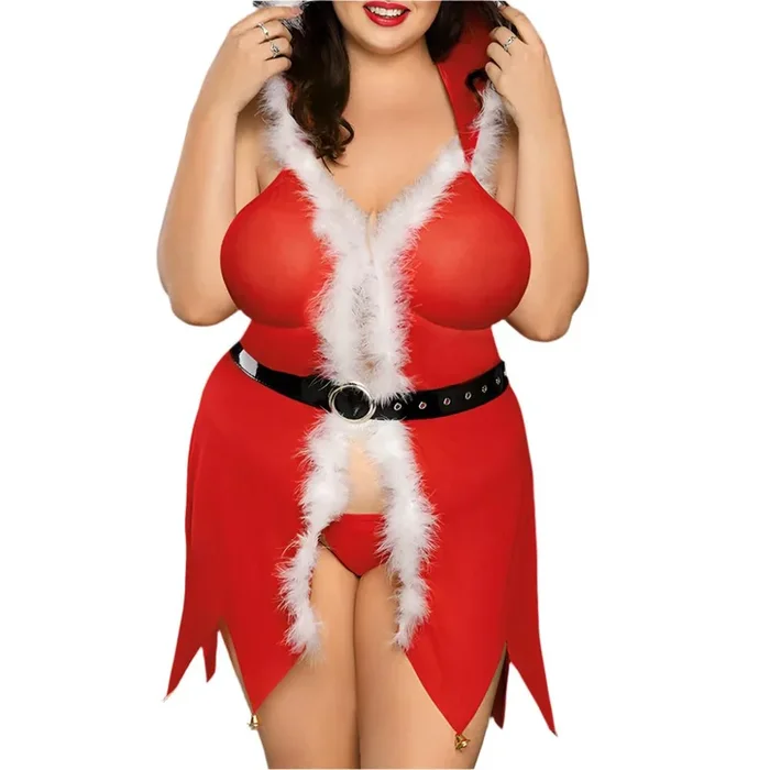 JSY 3-Piece Hooded Christmas Dress Costume Set – Curvy