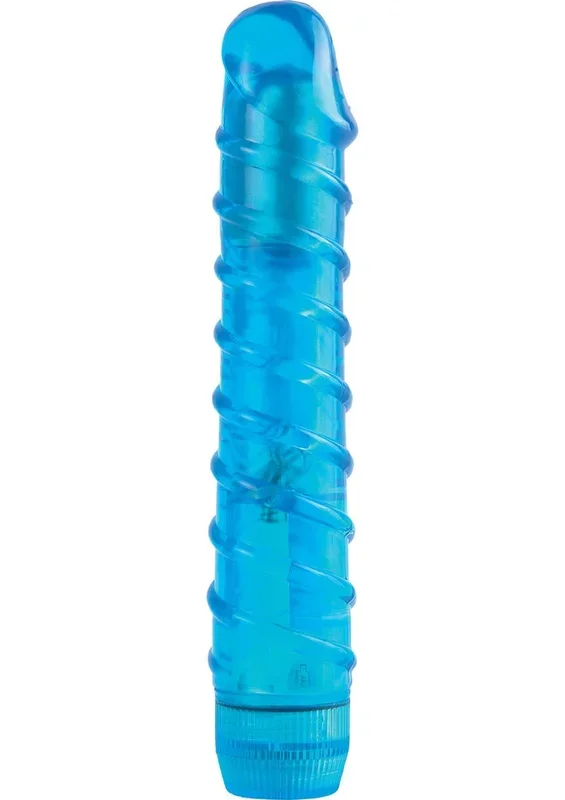 Juicy Jewels Aqua Crystal Beginner-friendly G-spot Vibrator Waterproof Blue