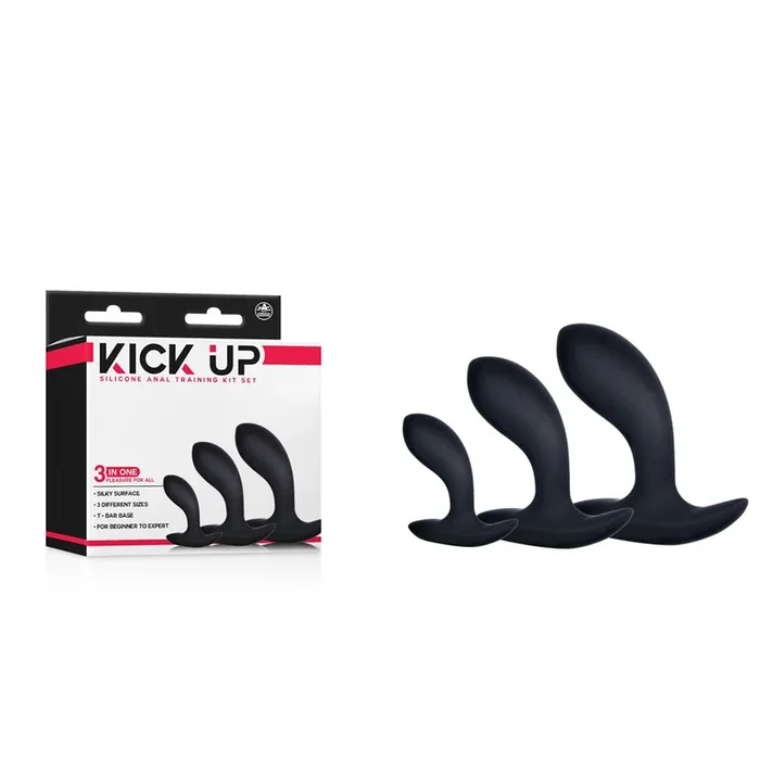 Kick Up Anal Trainer Set – Butt Plugs – Set of 3 Sizes