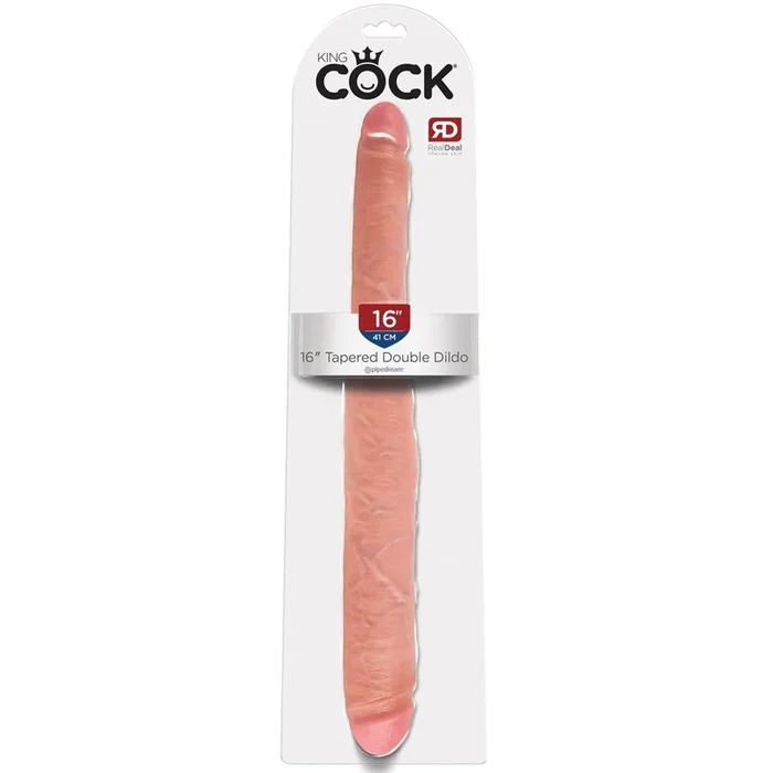 King Cock 16″ Tapered Double Dildo – Light