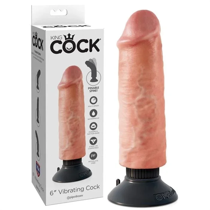 King Cock 6 “Bite vibrante dans le ton de la chair