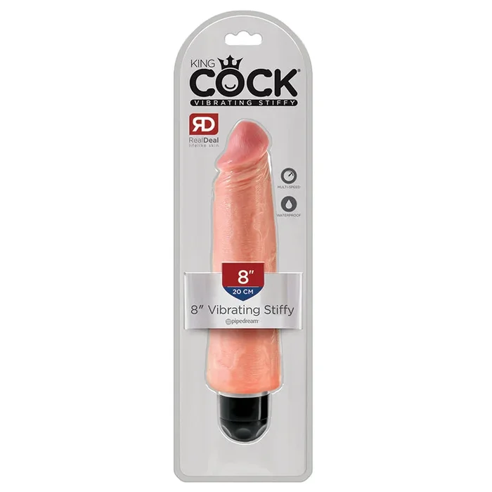 King Cock 8″ Vibrating Stiffy – Light