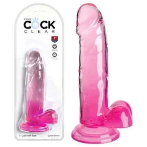 King Cock Clear Dildo With Balls 7″ by Pipedream Products®