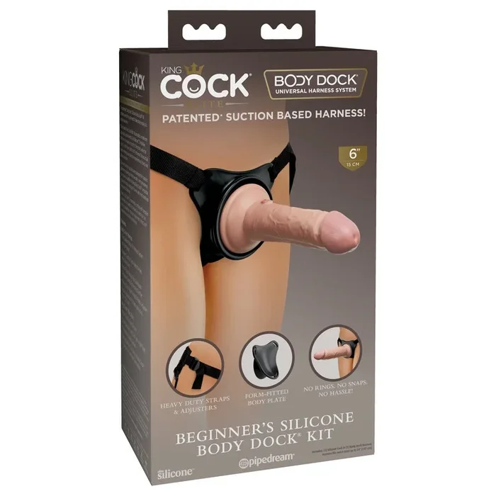 King Cock Elite® Beginner Body Dock Strap On Kit 6″ by Pipedream®