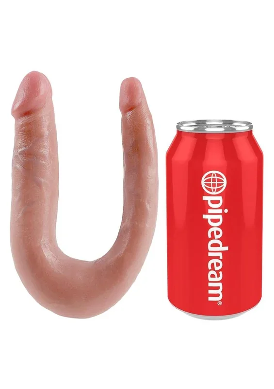 King Cock U-Shaped Small Double Trouble Dildo